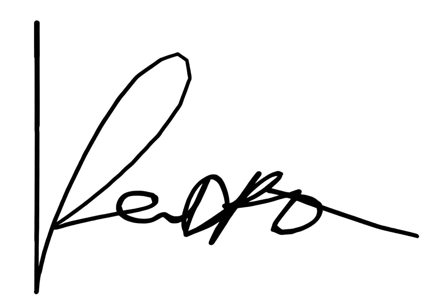 Pedro’s handwritten signature